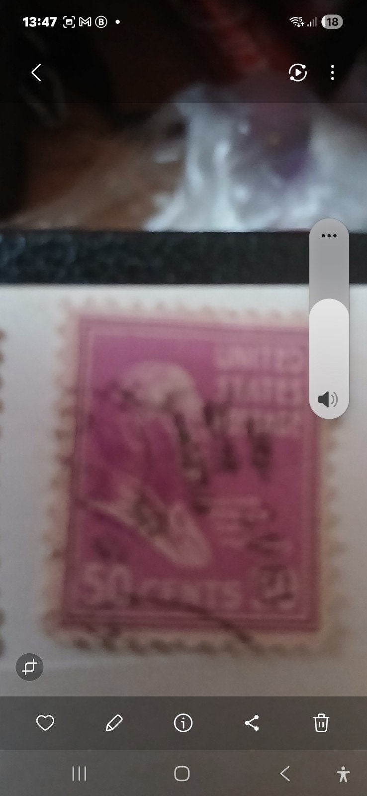 Zeldzame Amerikaanse postzegel 50 cent, Postzegels en Munten, Ophalen of Verzenden, T/m 1940, Gestempeld