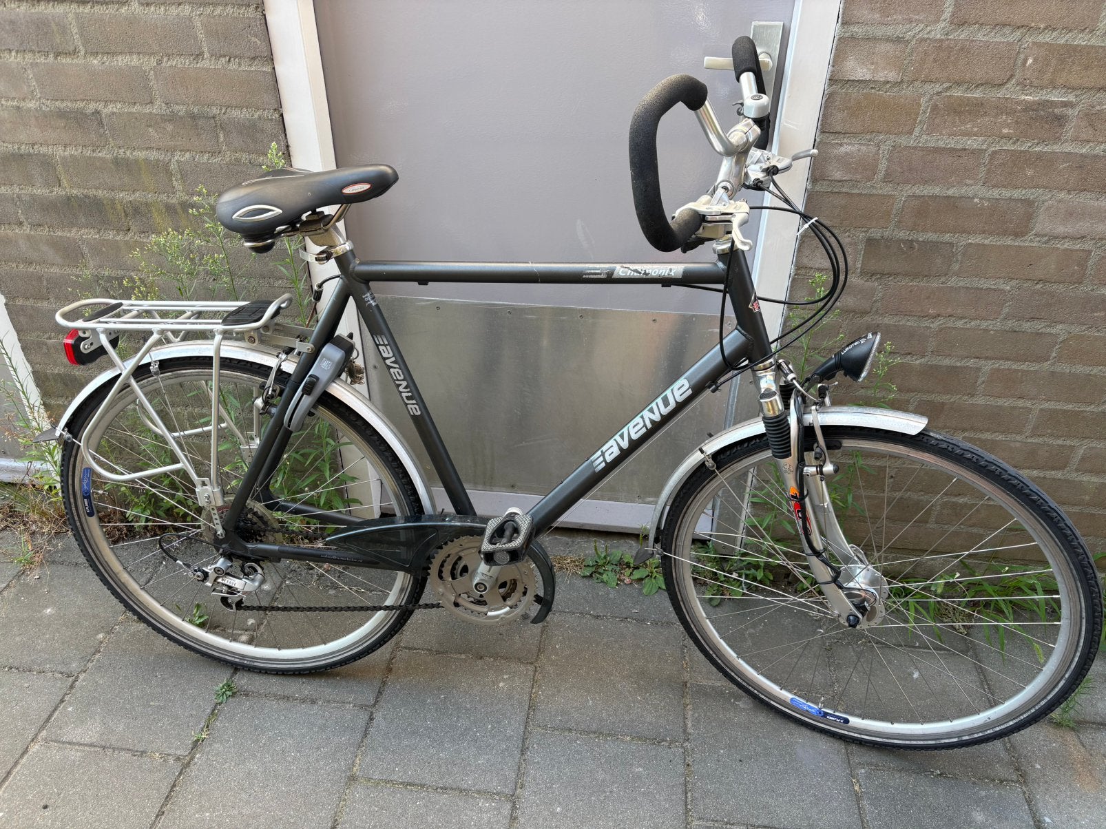 Herenfiets met versnelling, Gebruikt, Velgrem, Versnellingen, 57 tot 61 cm