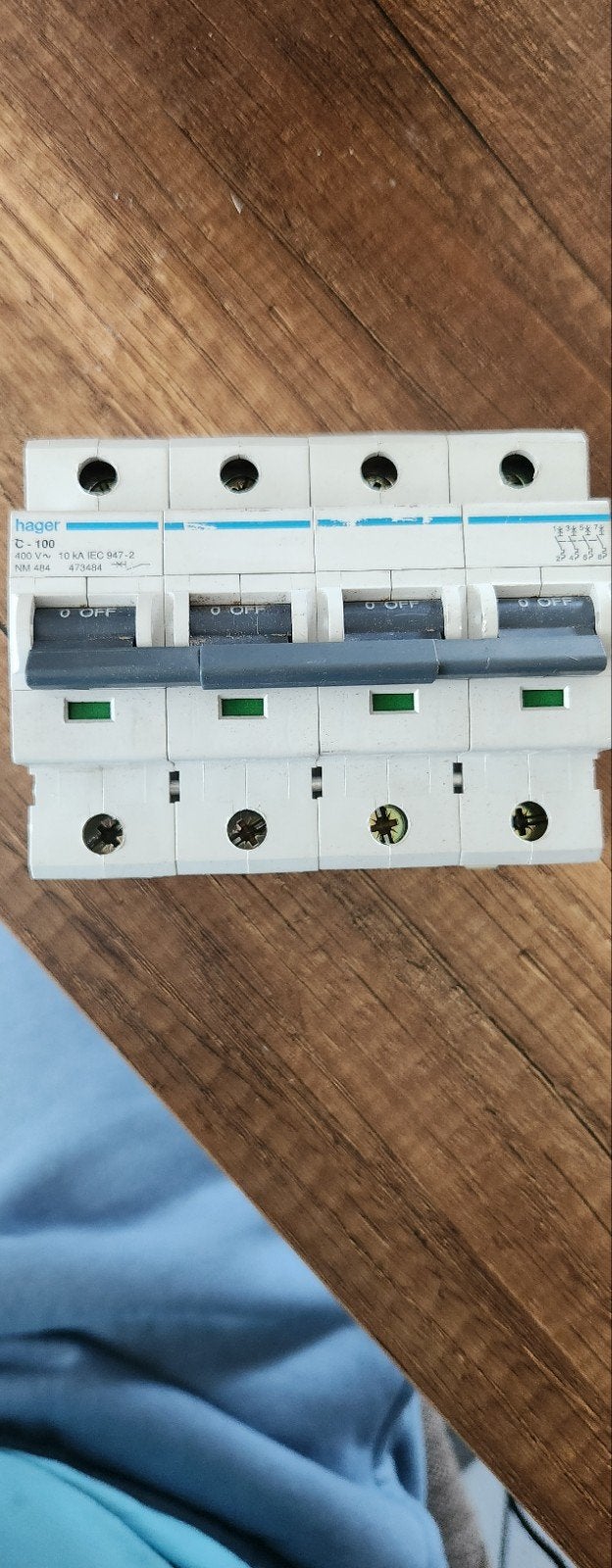 Hager C-100 Installatieautomaat 400V 10kA IEC 947-2, Ophalen of Verzenden, Gebruikt, Hager, Installatieautomaat