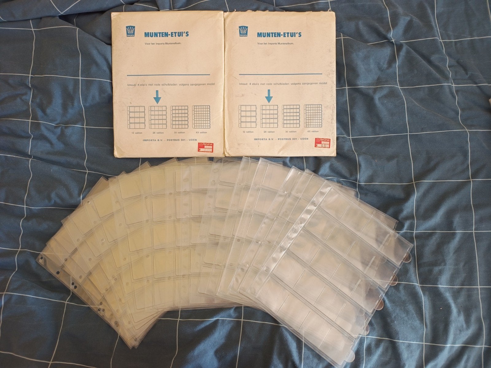 Importa muntbladen met schuifjes voor 20 munten per blad, Postzegels en Munten, Munten en Bankbiljetten | Toebehoren, Ophalen of Verzenden