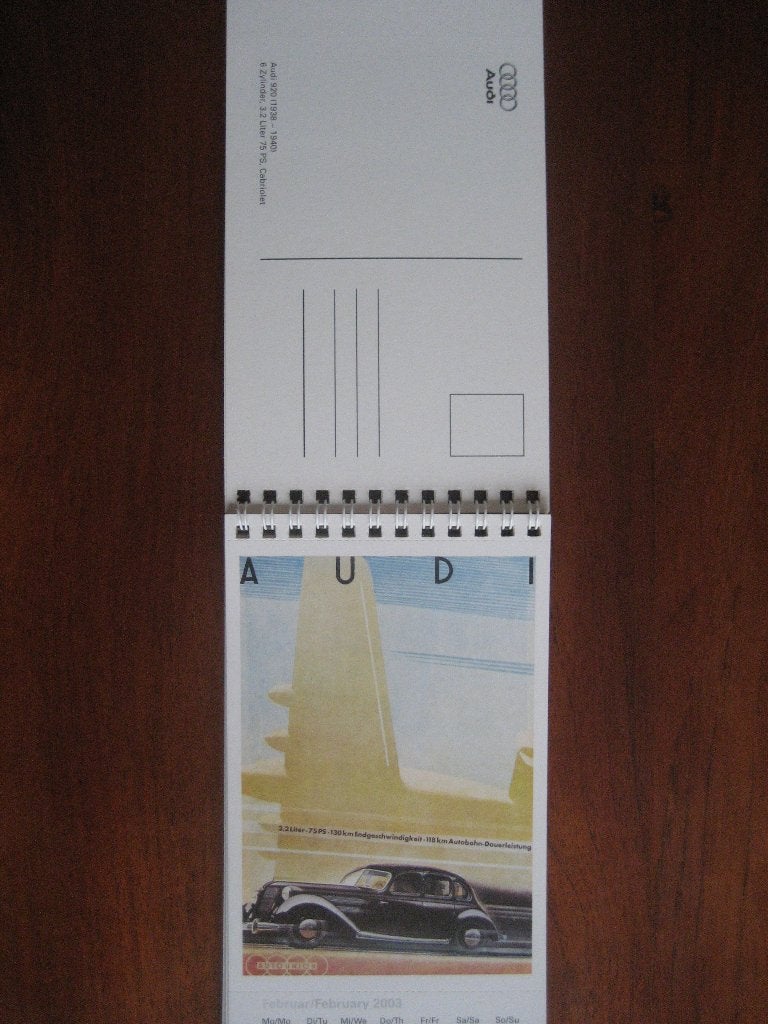 Audi kalender 2003, Ophalen of Verzenden, Nieuw, Audi
