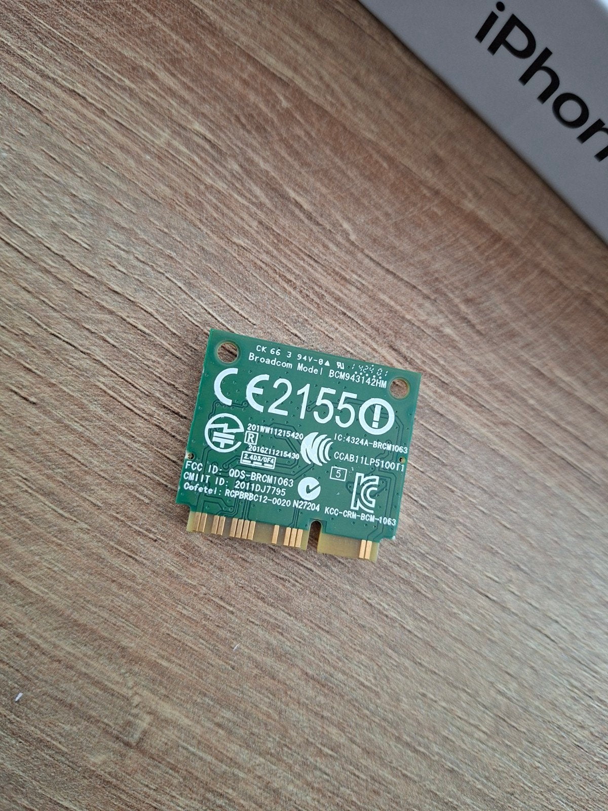 Dell Broadcom BCM943142HM Wi-Fi Bluetooth kaart, Ophalen of Verzenden, Gebruikt, Intern, Broadcom