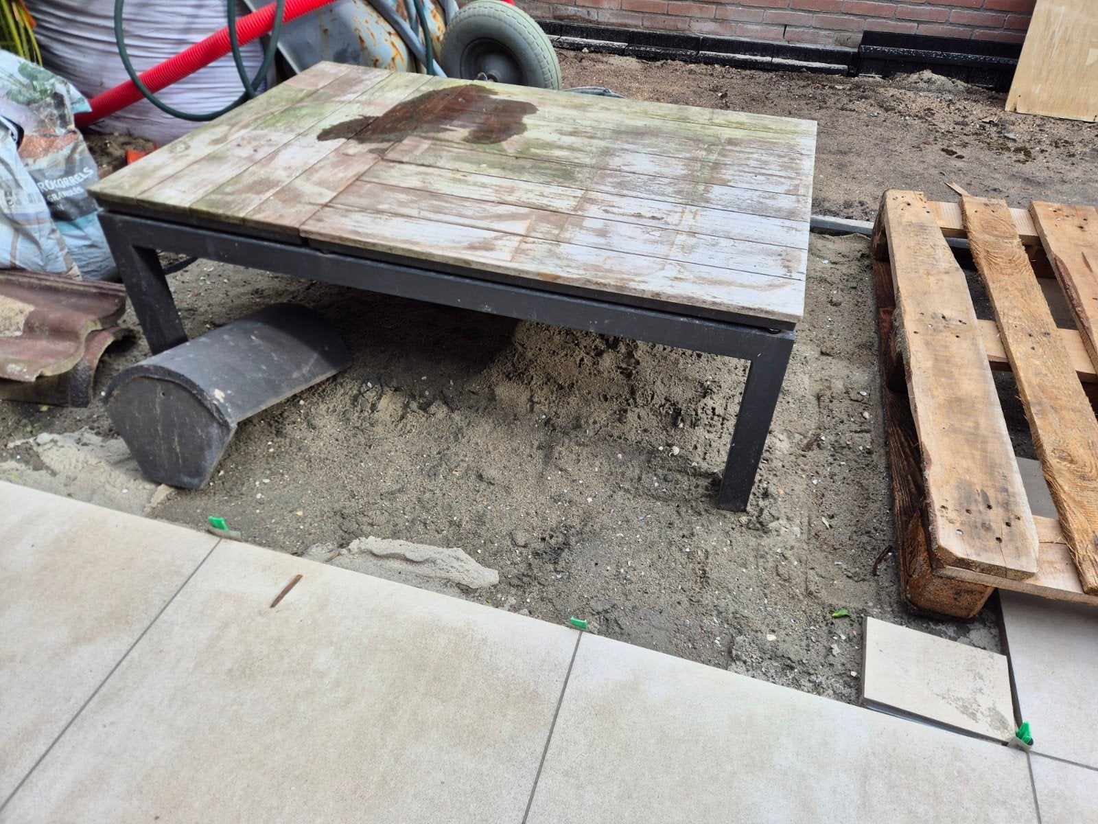 Tierra outdoor Lounge tafel, Ophalen, Gebruikt, Rechthoekig, Hout