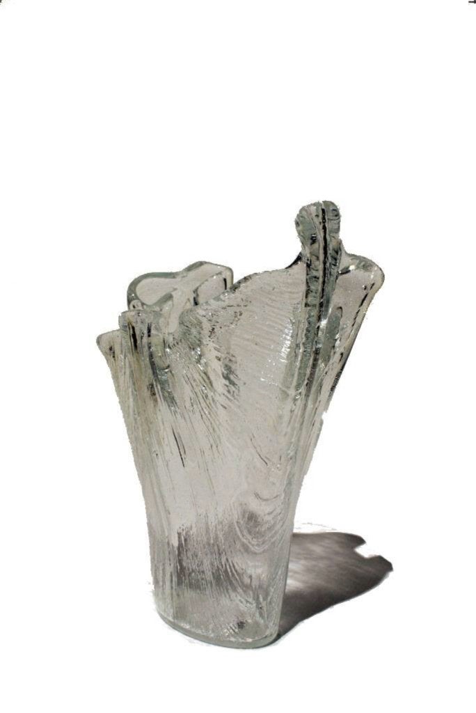 HADELAND - Zakdoekvaas - Furu - Noorwegen - Scandinavië, Gebruikt, Ophalen of Verzenden, Glas, Met patroon/structuur