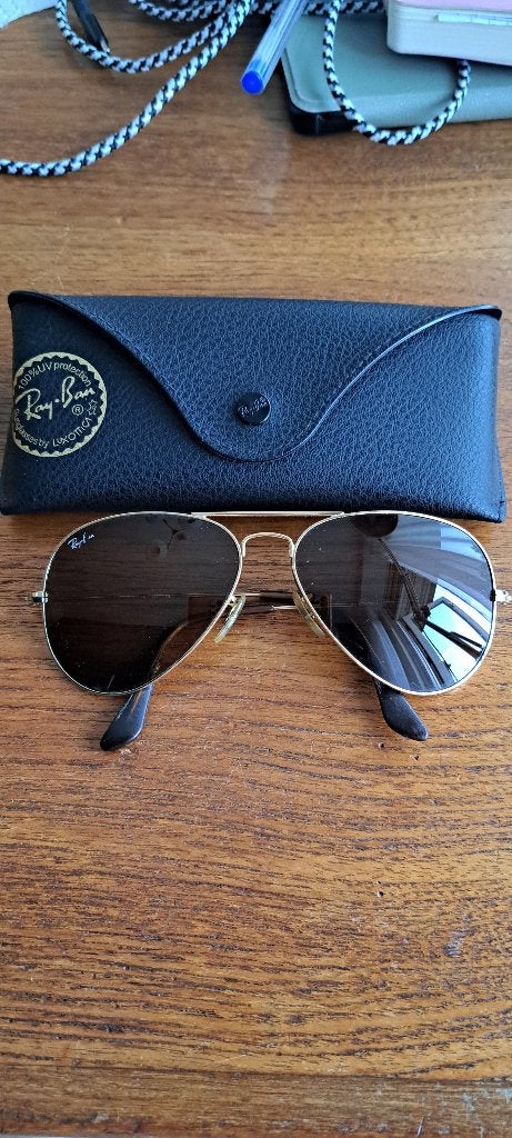 Ray-Ban Aviator RB3025 zonnebril, Ophalen, Gebruikt, Zonnebril, Bruin