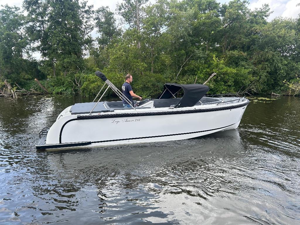 Lago Amore 733 Tender Black Edition-Honda 150PK-Full options, 6 meter of meer, Nieuw, Snelvarend, Ophalen