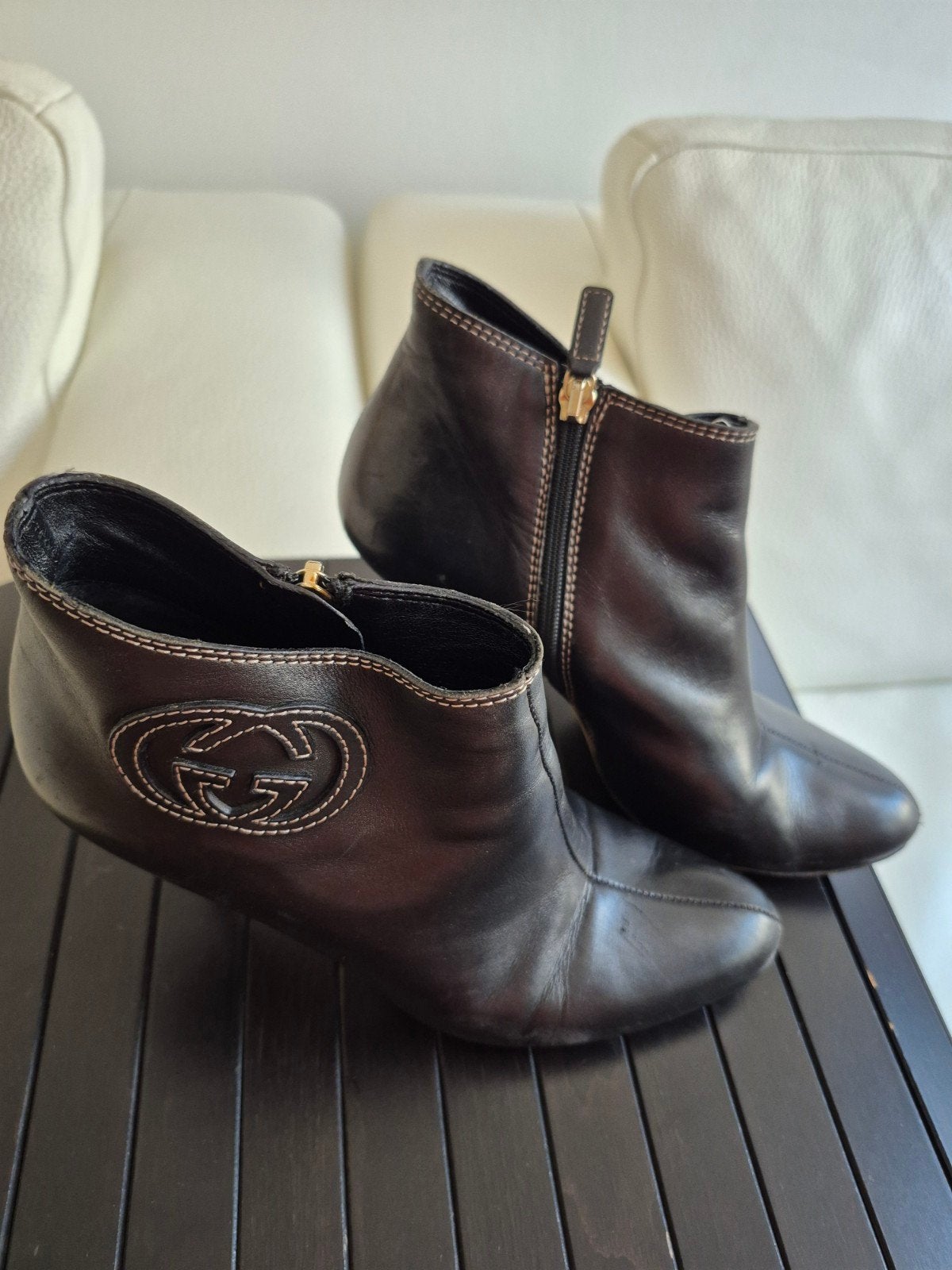 Gucci, Zwart, Lage of Enkellaarzen, Ophalen of Verzenden, Gucci