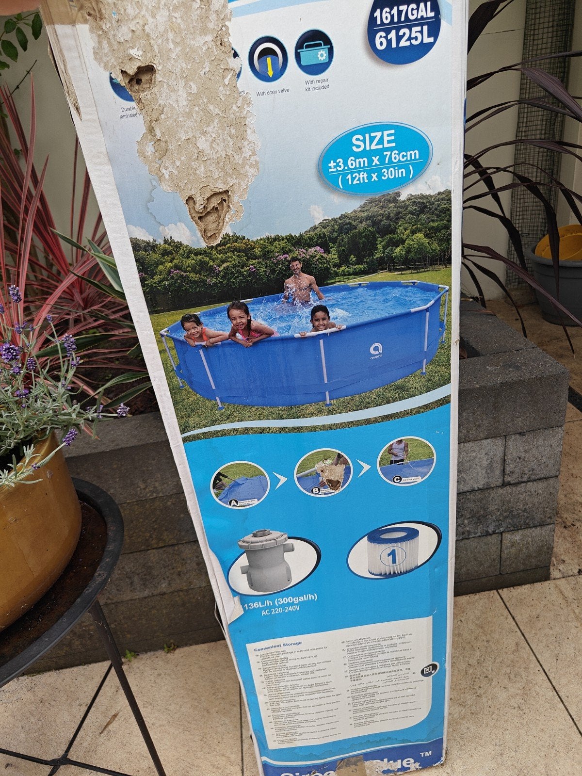 Avenli zwembad nieuw in doos 3.6mx76cm, Tuin en Terras, Zwembaden, Minder dan 80 cm, Opblaaszwembad, Rond, Nieuw