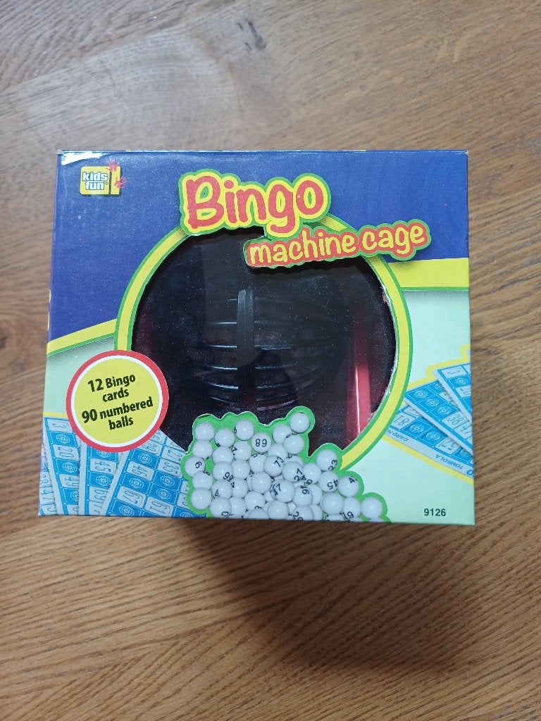 Bingo machine cage met 90 ballen en bingokaarten, Vijf spelers of meer, Ophalen of Verzenden, Gebruikt, Kids fun