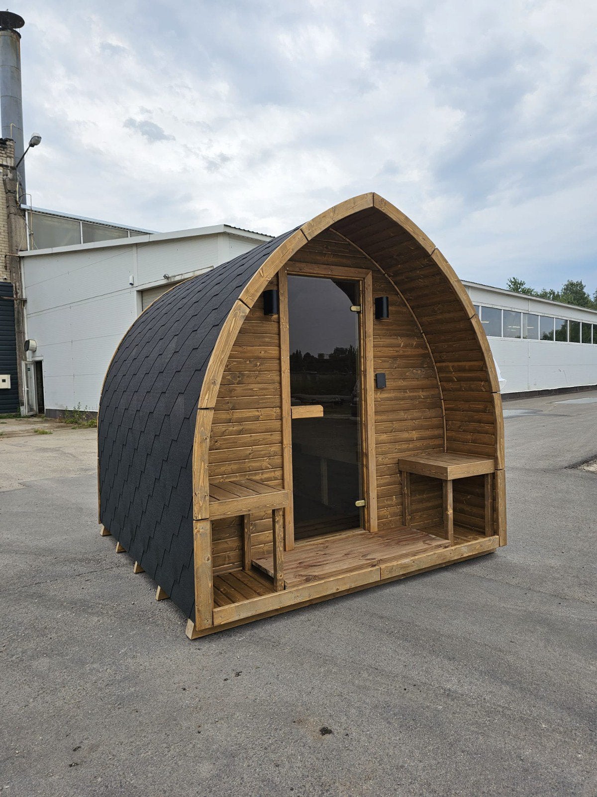Leaf sauna 250 cm - behandeld spruce wood - compleet, Ophalen of Verzenden, Nieuw, Complete sauna