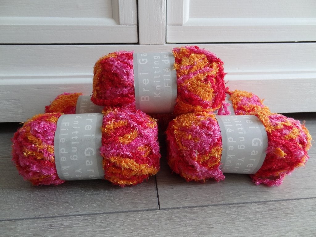 Breigaren 5 Stuks - Roze/Oranje/Rood >Snelle Verzending!<, Hobby en Vrije tijd, Breien en Haken, Ophalen of Verzenden, Nieuw, Breien of Haken
