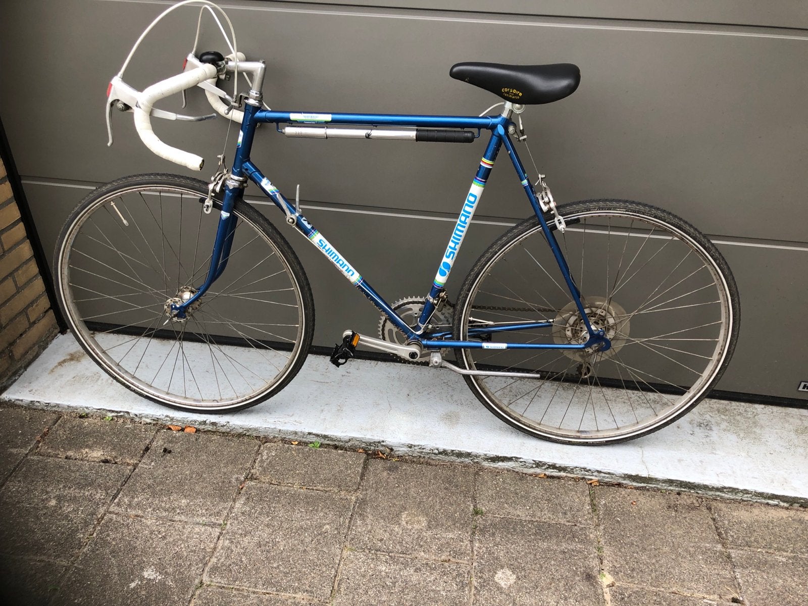 Vintage Shimano Racefiets - Blauw, Goede Staat ready to roll, 28 inch, Gebruikt, Ophalen, Overige merken