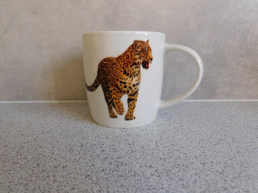 Mok 9x8 cm. Luipaard Animal Friends, Overige merken, Zo goed als nieuw, Overige stijlen, Porselein