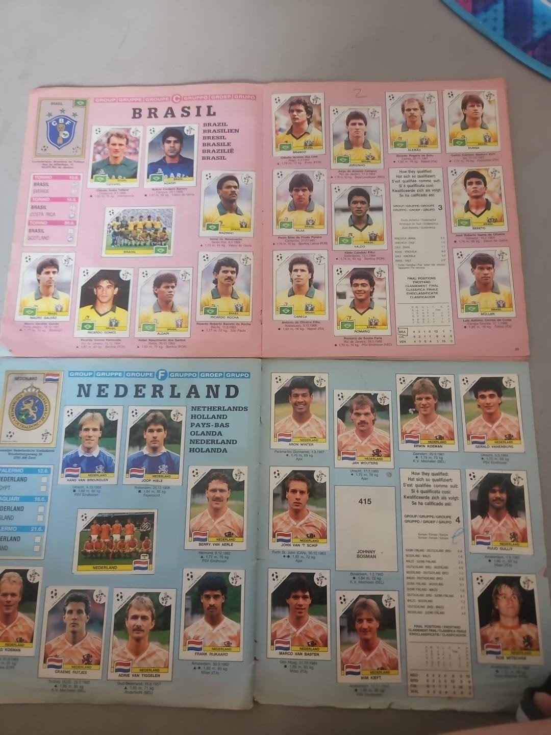 2x WK 1990 stickeralbums panini, Verzenden, Gebruikt