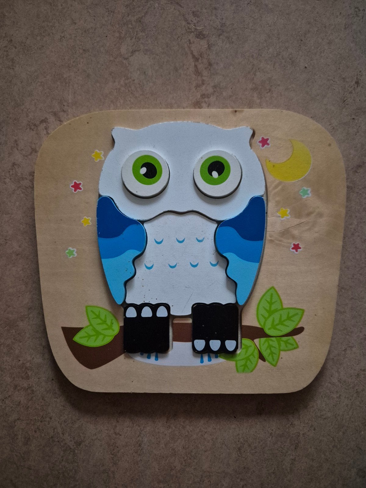 Houten Puzzel Uil, Ophalen of Verzenden, Minder dan 10 stukjes, Gebruikt