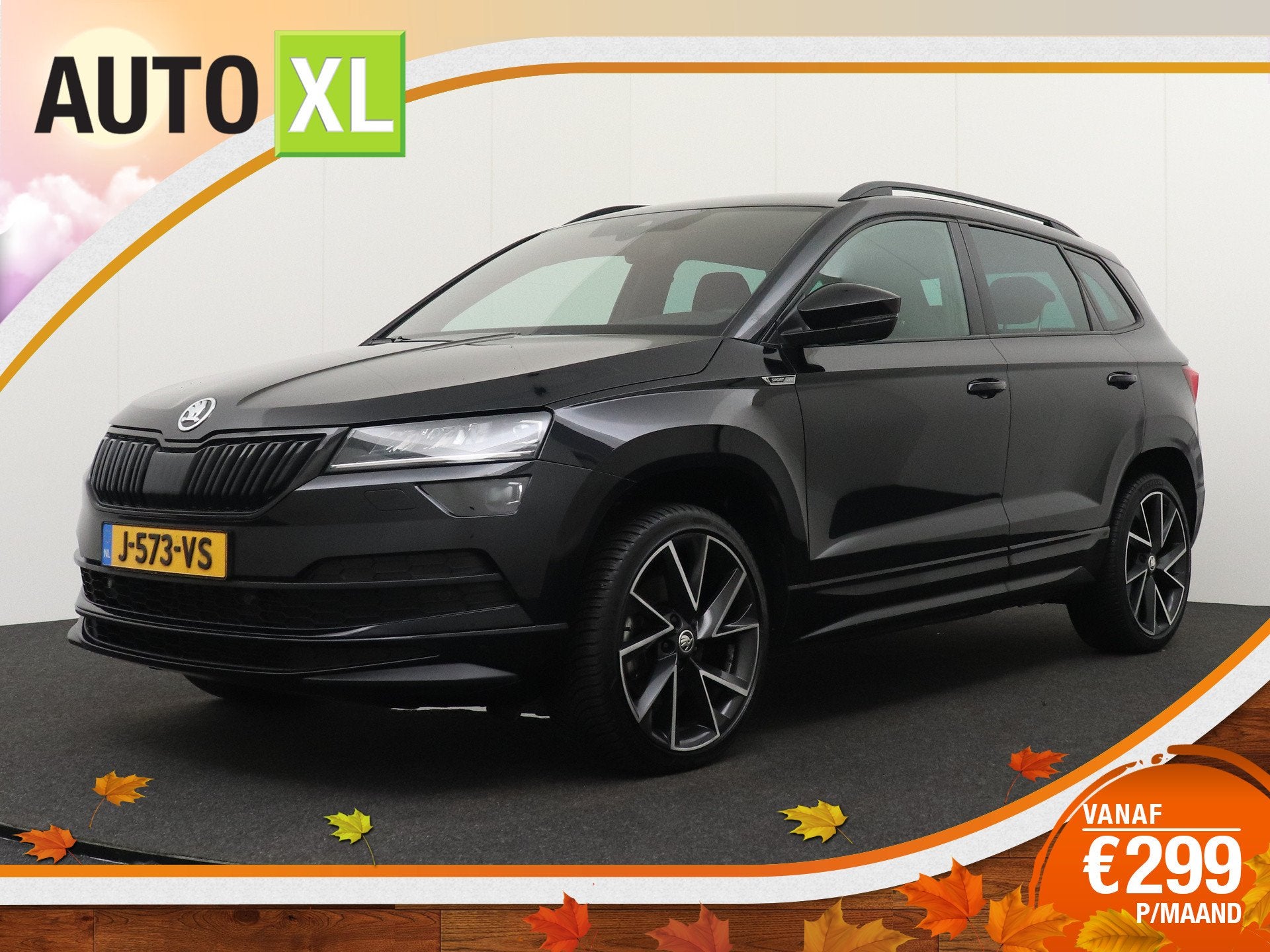 Skoda Karoq 1.5 TSI 150 PK Aut. Sportline Trekhaak Adapt.Cru, Auto's, Dealer onderhouden, 4 cilinders, 150 pk, Zwart