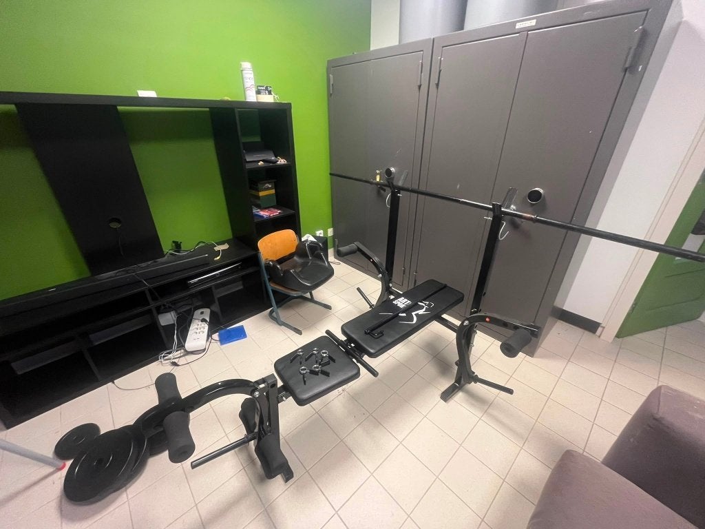 bankdruk set met halters, Ophalen, Gebruikt, Benen, Overige typen