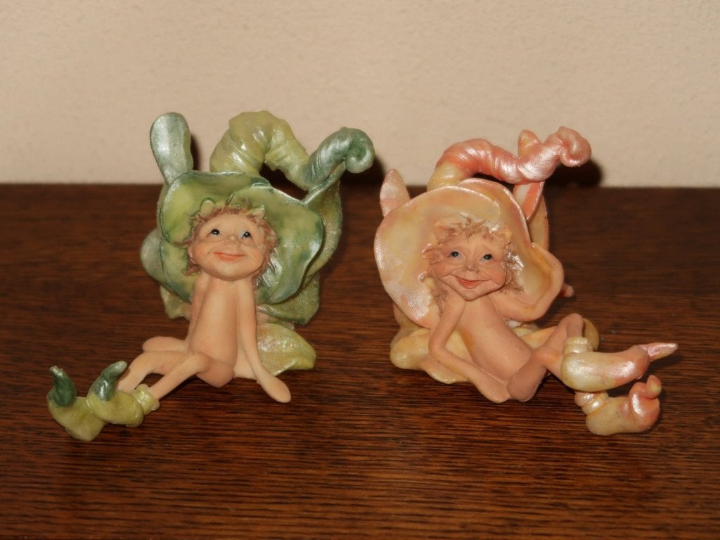 set brutale Pixie Elfjes, 2 grappige blote Fantasy beeldjes, Verzenden, Zo goed als nieuw, Fantasy