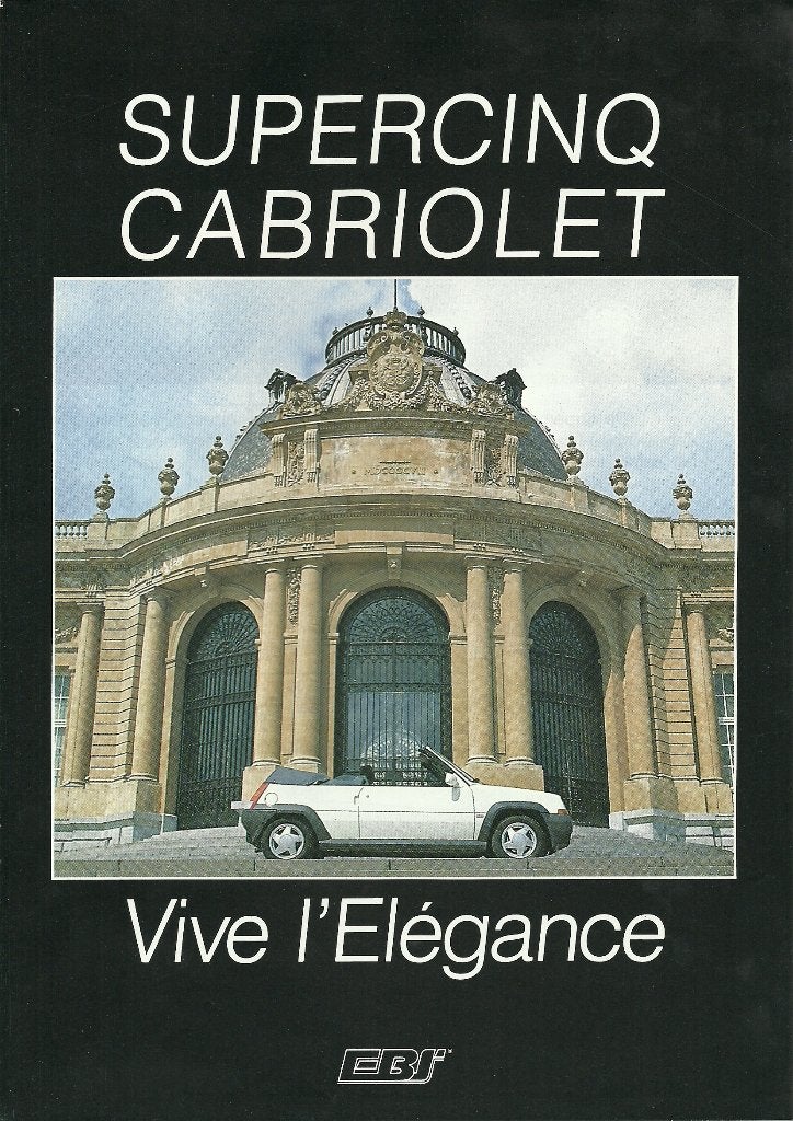 Renault 5 cabrioler folder, Ophalen of Verzenden, Gelezen, Renault