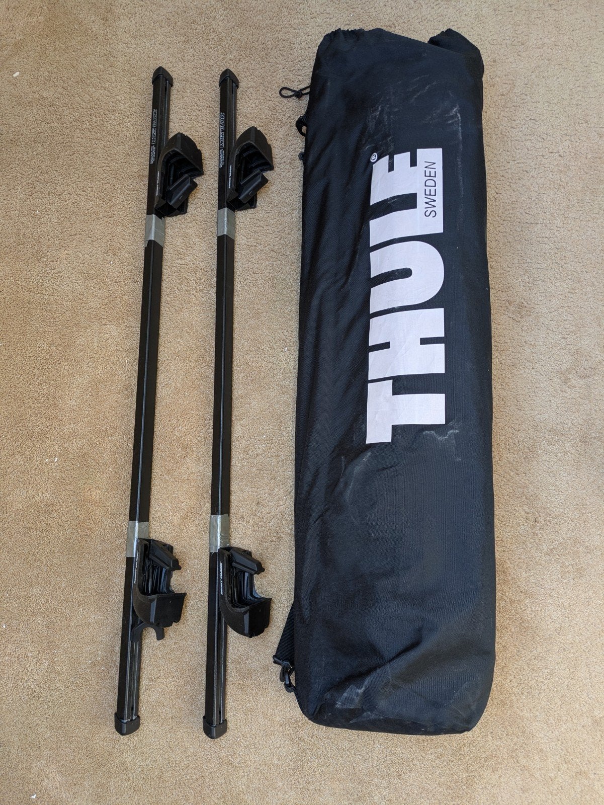 Thule Ranger 90 opvouwbare dakkoffer + Mont Blanc dakdrager, Ophalen, Gebruikt