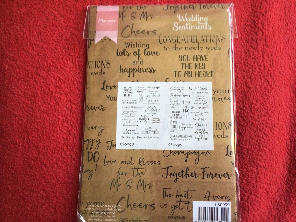 Mariannedesign stempel teksten wedding sentiments, Hobby en Vrije tijd, Stempelen, Ophalen of Verzenden, Nieuw, Clearstamp