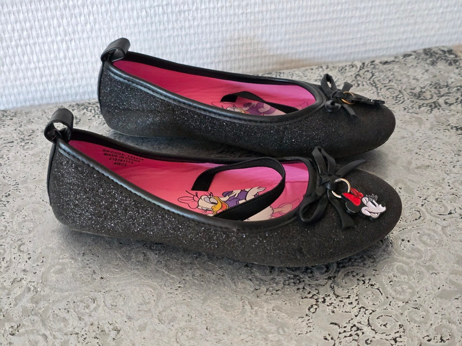 Minnie Mouse glitter ballerina's maat 29, Gebruikt, Meisje, Schoenen, Ophalen of Verzenden