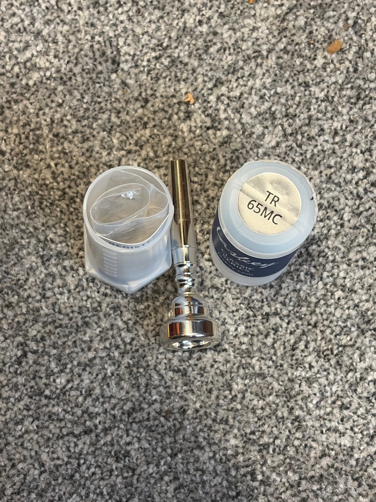 Trompet mondstuk TR 65MC met oefen demper, Ophalen of Verzenden, Zo goed als nieuw, Overige typen