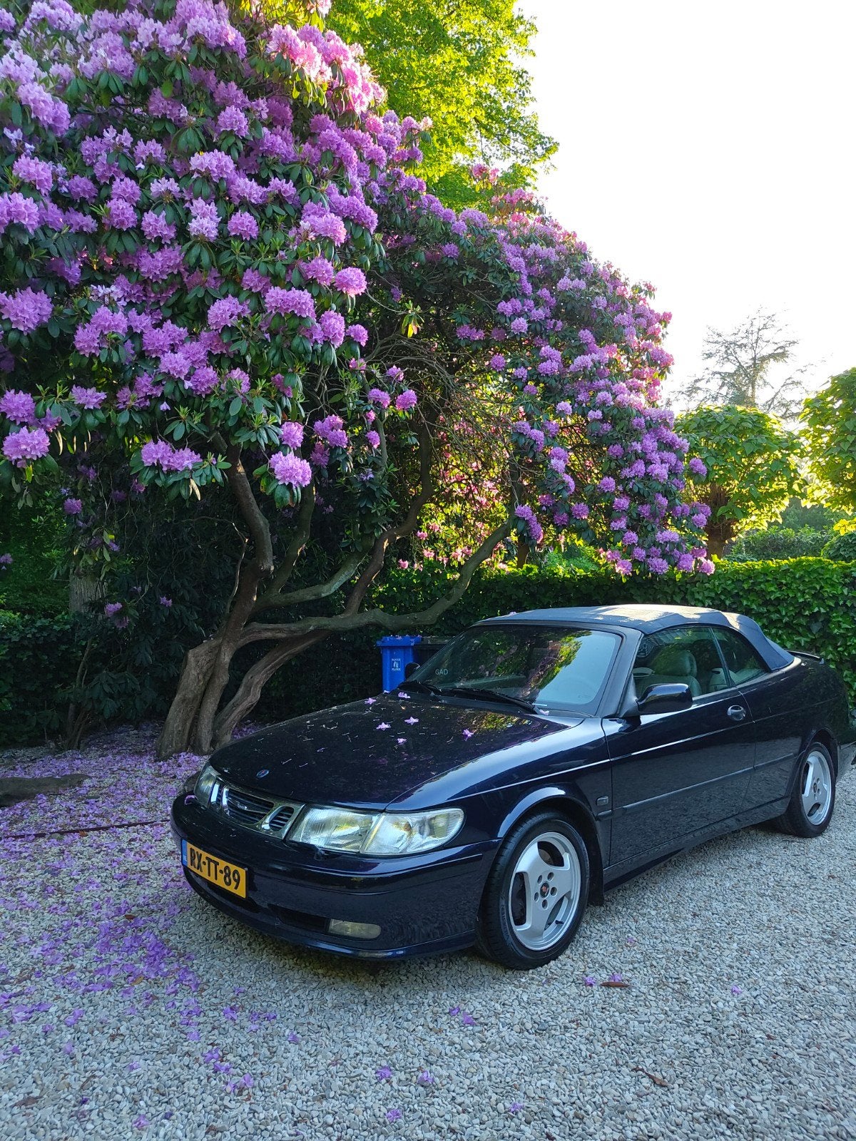 Saab 900 2.0 Cabrio opknapper, Auto's, 4 cilinders, Cabriolet, Blauw, Origineel Nederlands