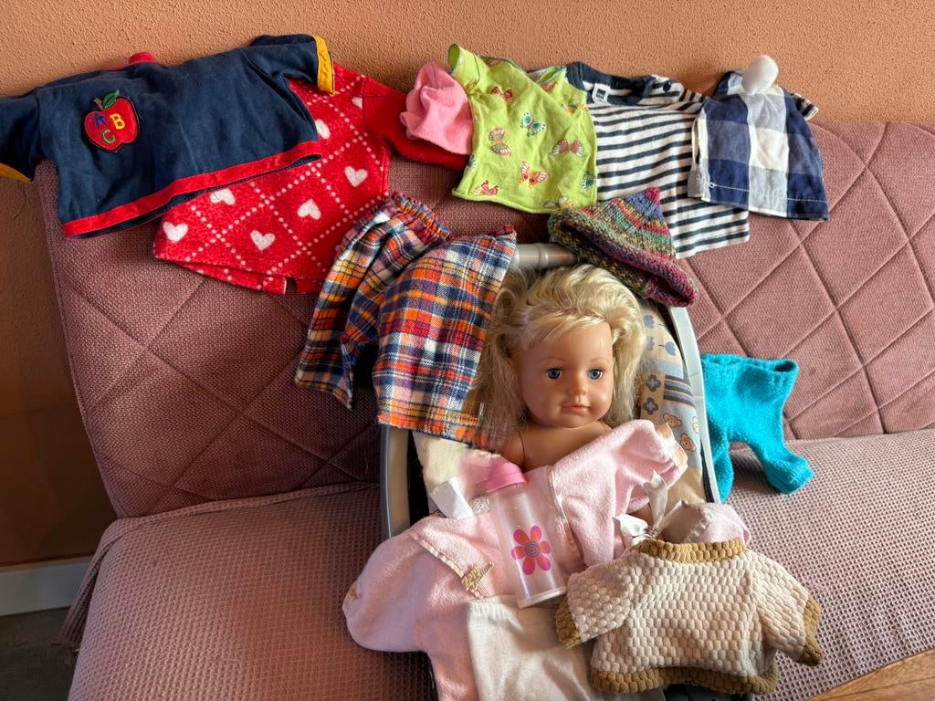 Zapf Creation pop met toebehoren, Ophalen of Verzenden, Gebruikt, Babypop
