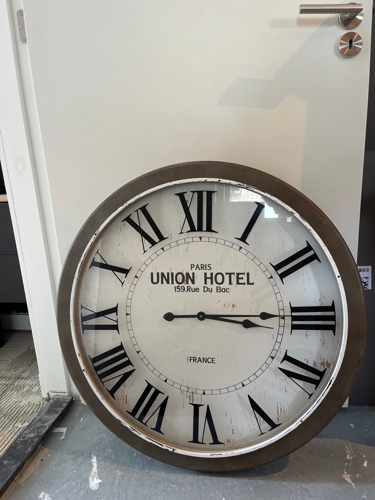 Grote Wandklok 'Union Hotel Paris' - Vintage Stijl, Ophalen, Analoog, Overige merken, Wandklok