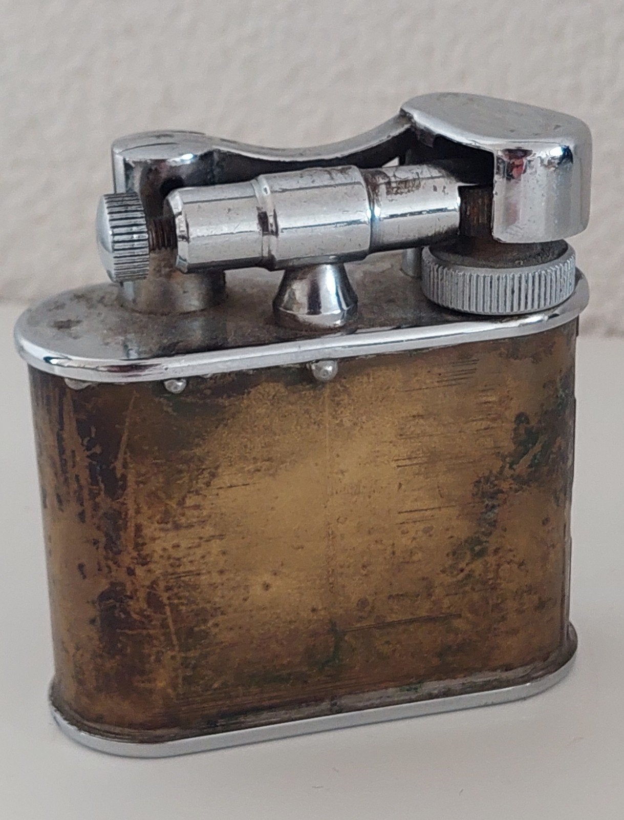 Vintage Hefarm Benzine Aansteker Jaren '20-'30, Ophalen of Verzenden, Gebruikt, Aansteker