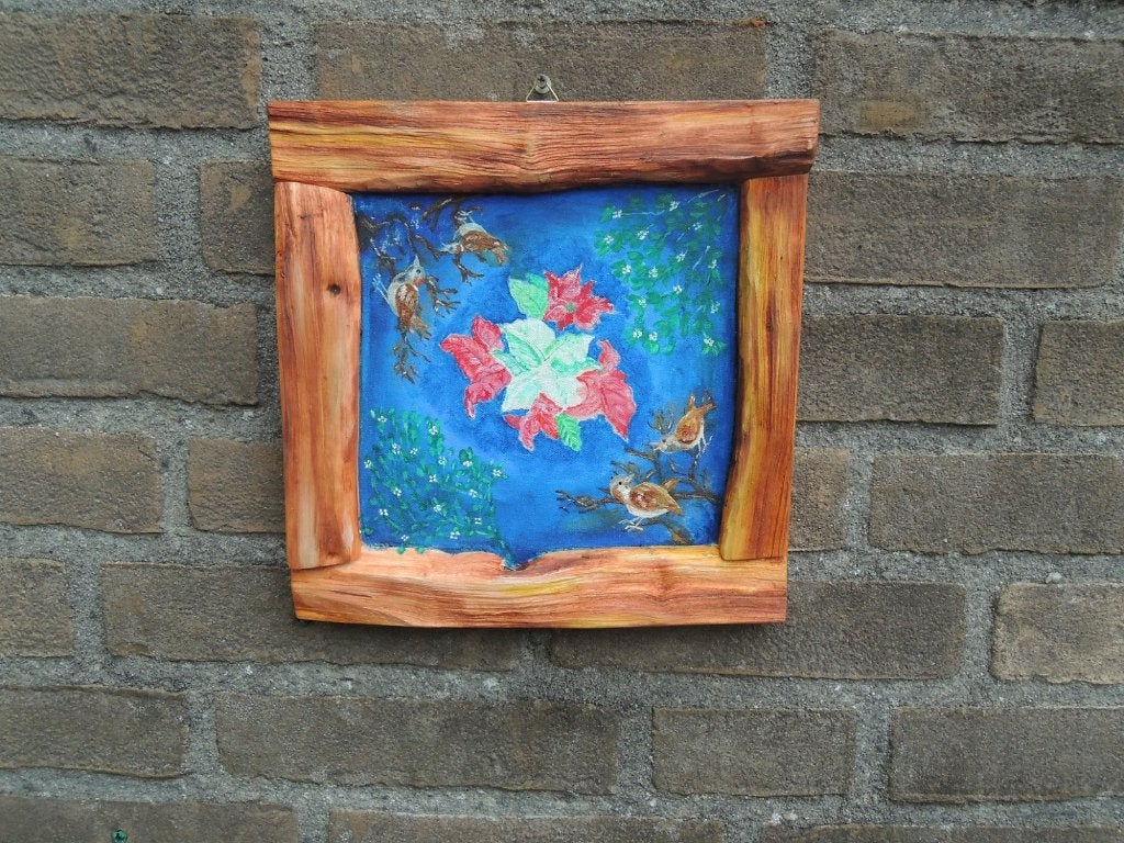 Schilderijtje Winter, Doek, Stilleven, Ophalen of Verzenden, Olieverf
