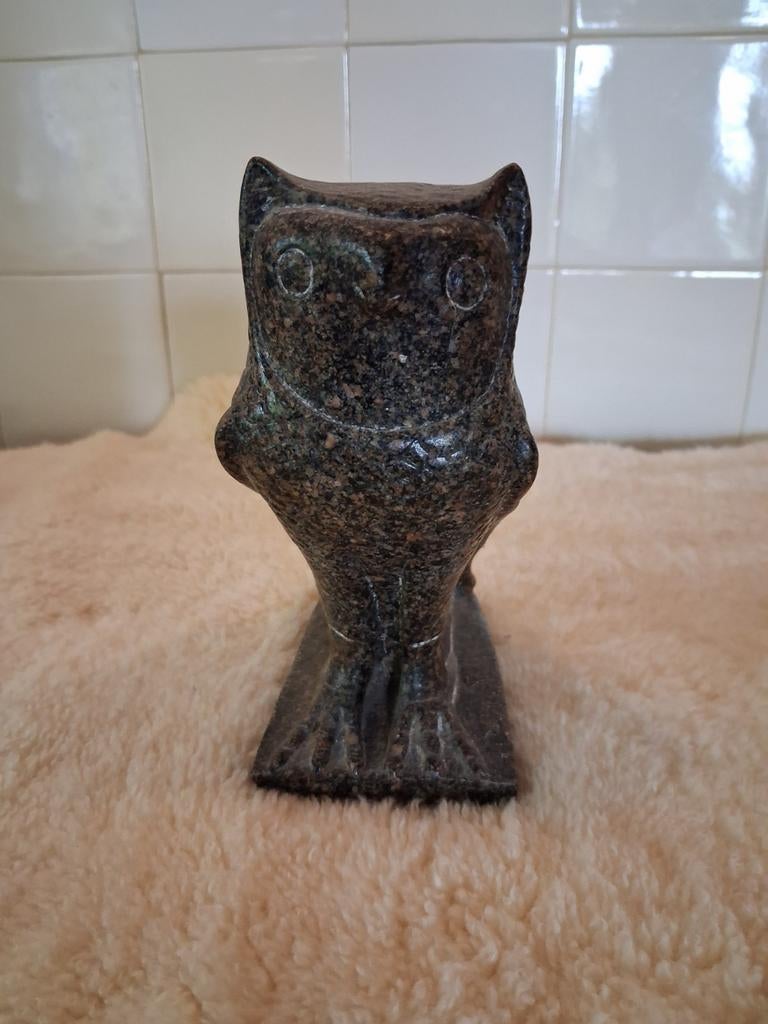 Uil sculptuur van steen, Antiek en Kunst, Kunst | Beelden en Houtsnijwerken, Beeld, Steen of Keramiek, Vogel, Minder dan 20 cm