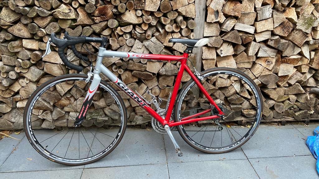 Giant TCR racefiets maat L, Fietsen en Brommers, Fietsen | Racefietsen, Ophalen, Gebruikt, 26 inch, Velgrem