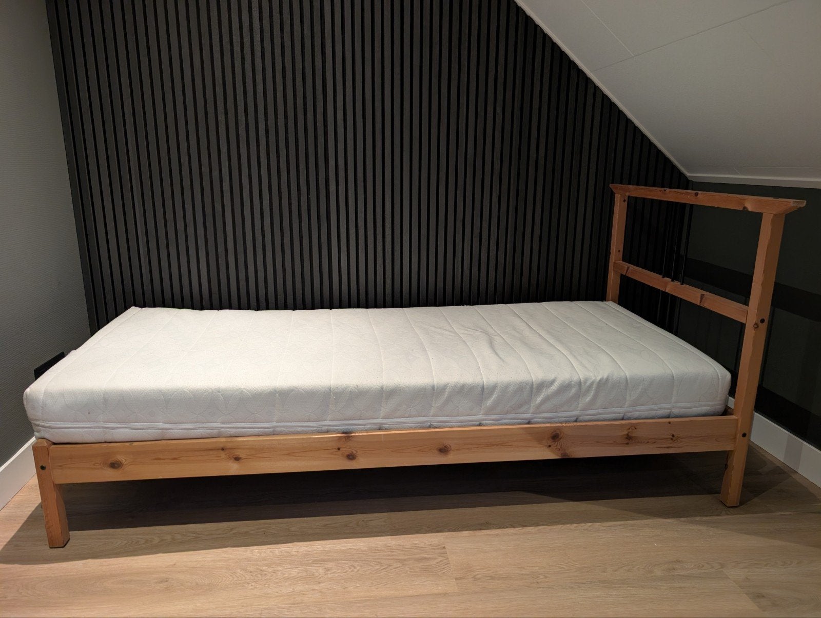 1 persoons bed compleet, Ophalen, Gebruikt, 90 cm, 200 cm
