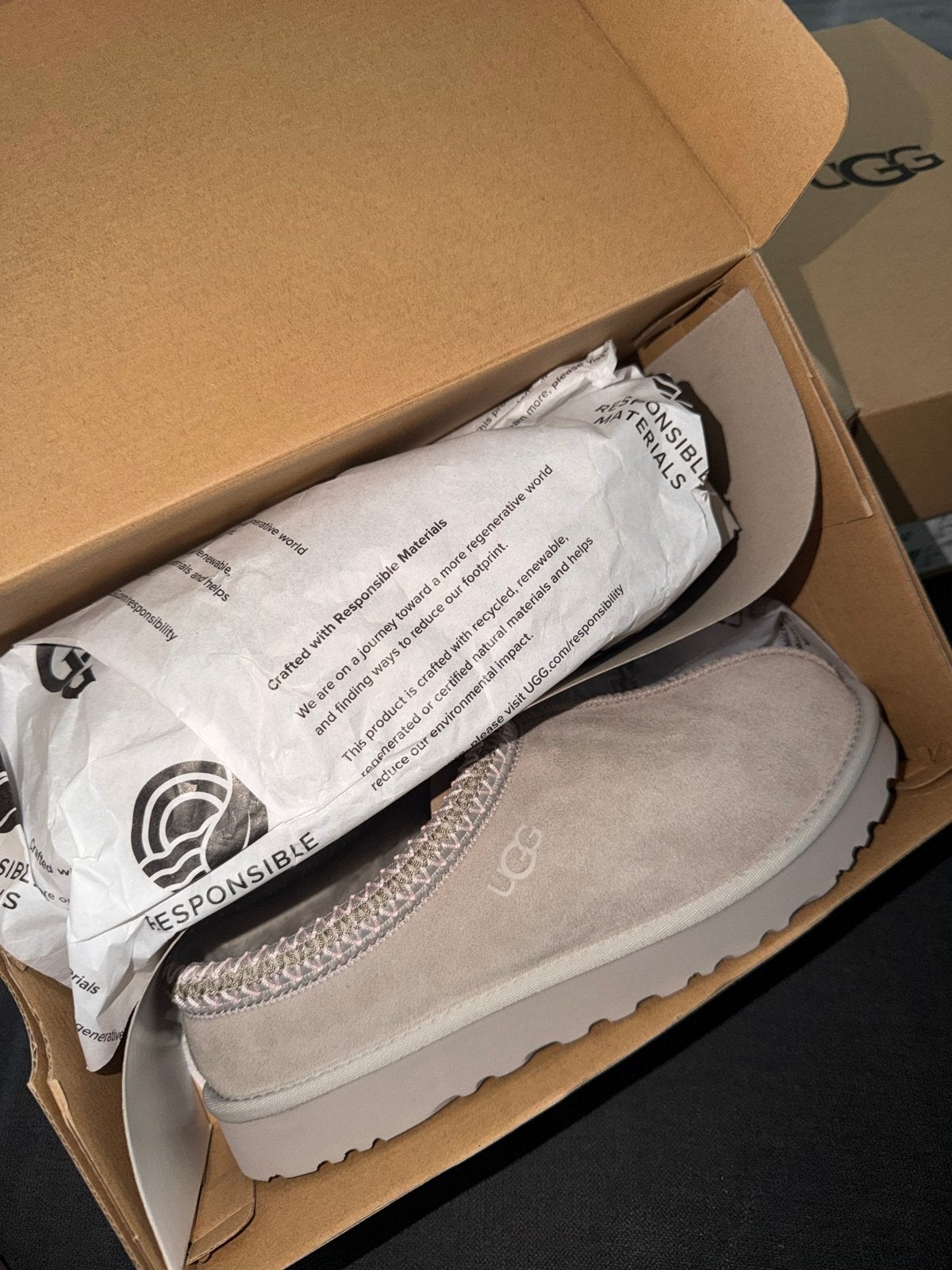 Nieuwe UGG Tasman pantoffels - Maat 41, Ophalen of Verzenden, Nieuw, Grijs, Pantoffels of Sloffen