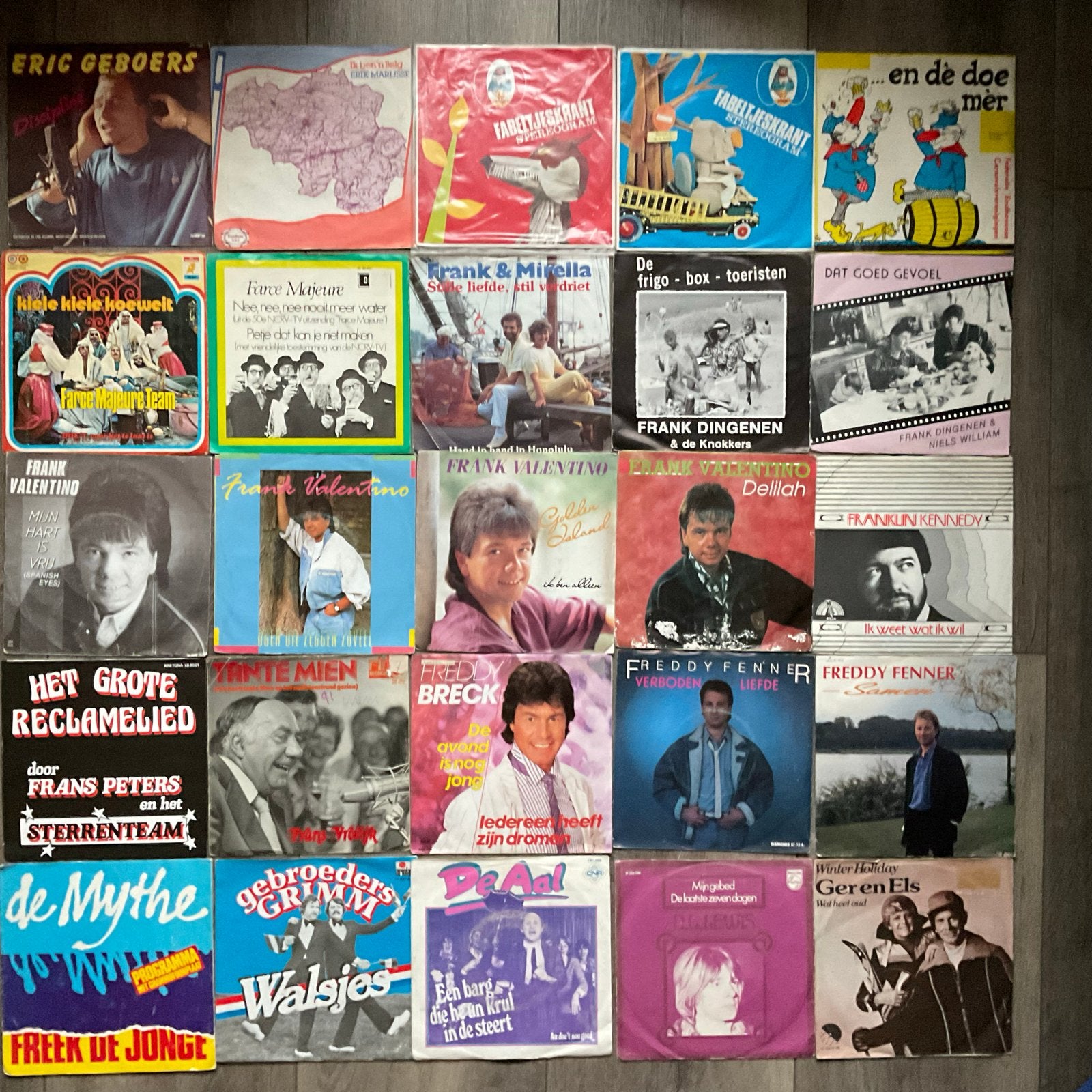 Partij van 25 Nederlandstalige vinyl singles, Cd's en Dvd's, Gebruikt, 7 inch, Ophalen of Verzenden, EP