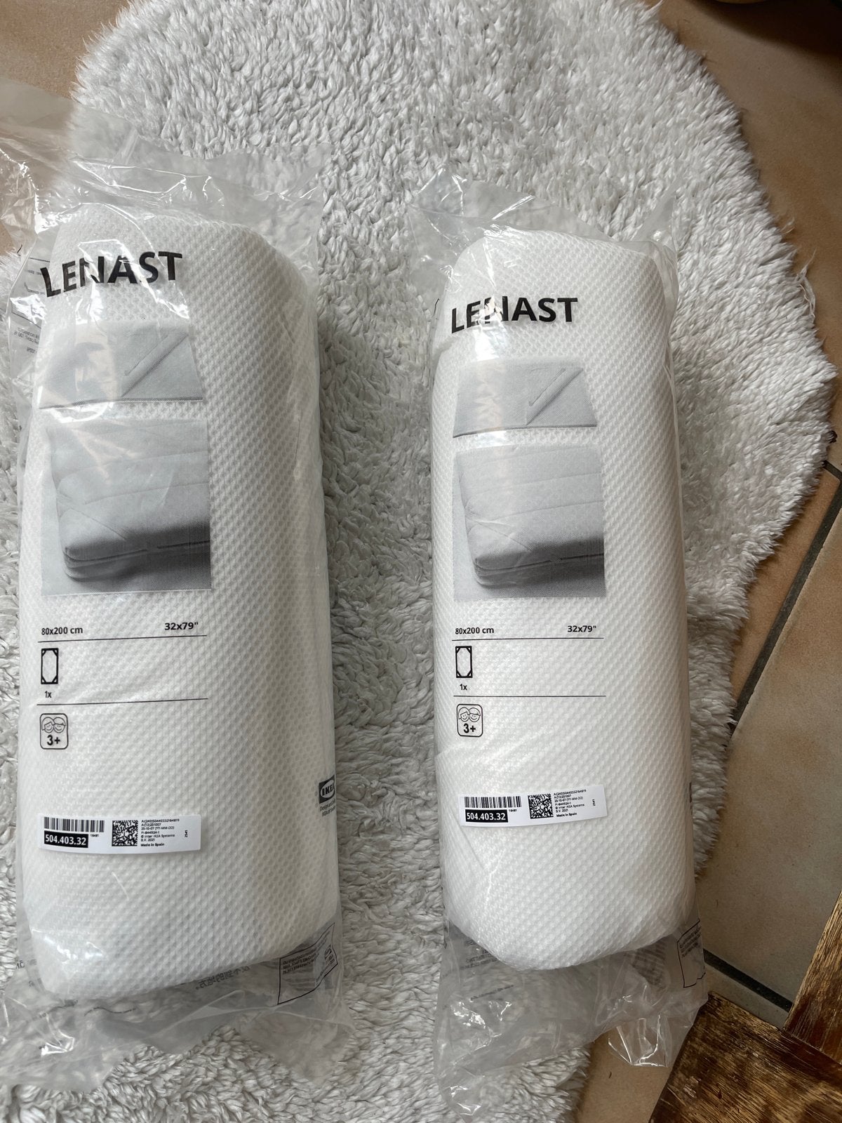 2x IKEA LENAST Matrasbeschermer 80x200 cm Nieuw, Ophalen, Eenpersoons, Nieuw, 80 cm