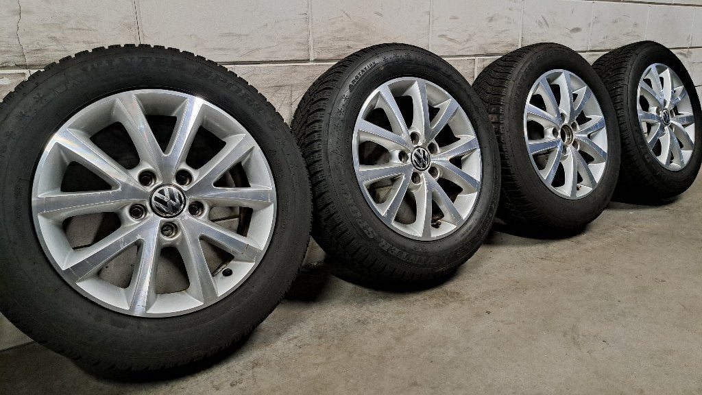 Bi-color velgen Caddy Golf Touran Octavia Eos 205/60/16, Gebruikt, 16 inch, Banden en Velgen, Personenwagen