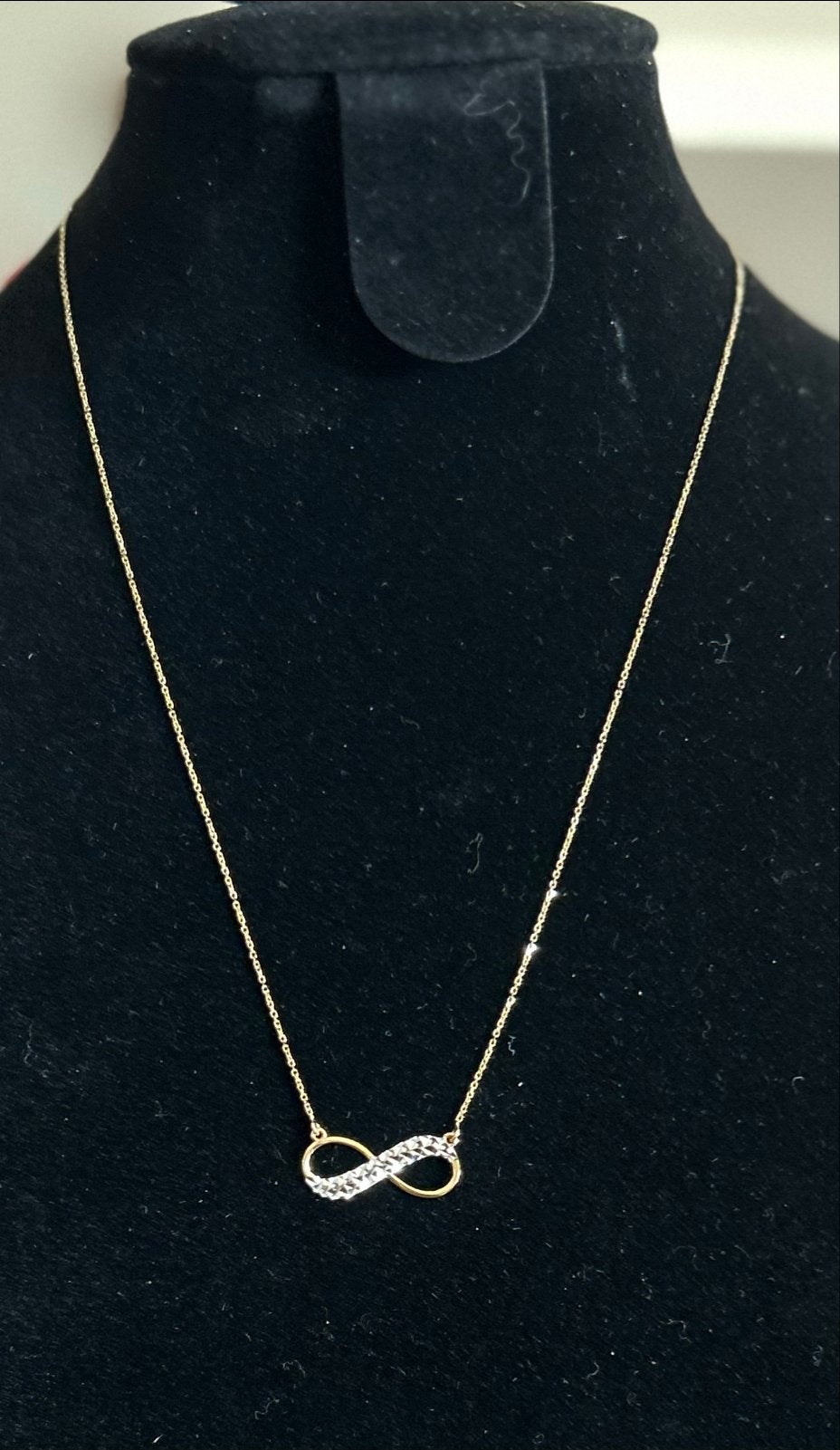Gouden Infinity Ketting 9 Karaat (Keurmerk 375), Sieraden, Tassen en Uiterlijk, Gebruikt, Ophalen of Verzenden, Goud, Goud