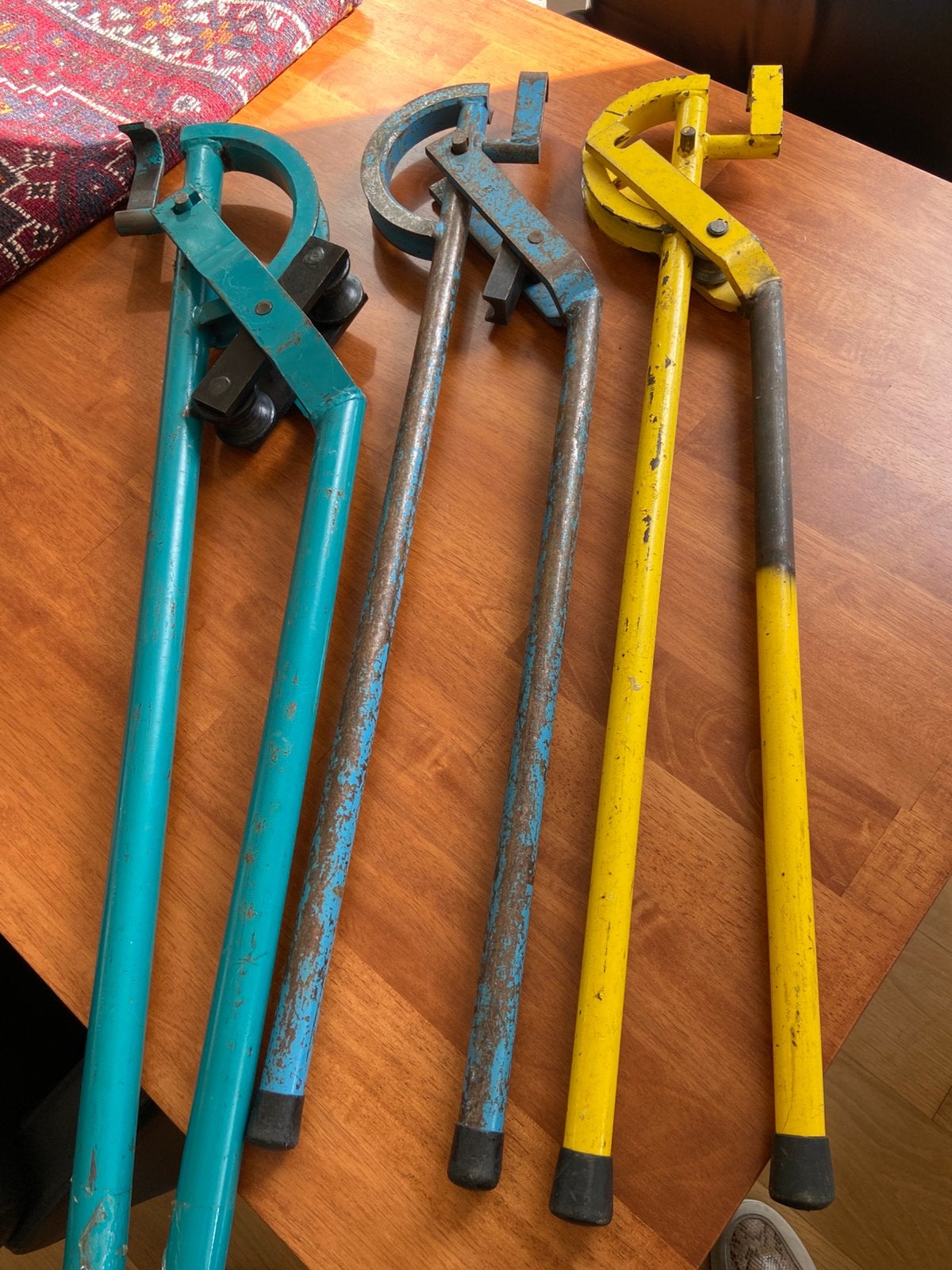 Buigijzers ( gele is verkocht ), Ophalen, Gebruikt