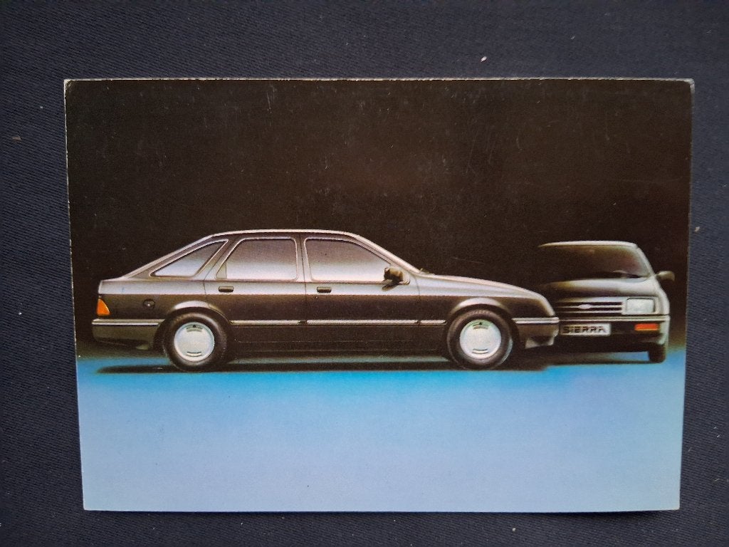 ansichtkaart Ford Sierra ( donkergrijs), Ophalen of Verzenden, 1980 tot heden, Ongelopen, Voertuig