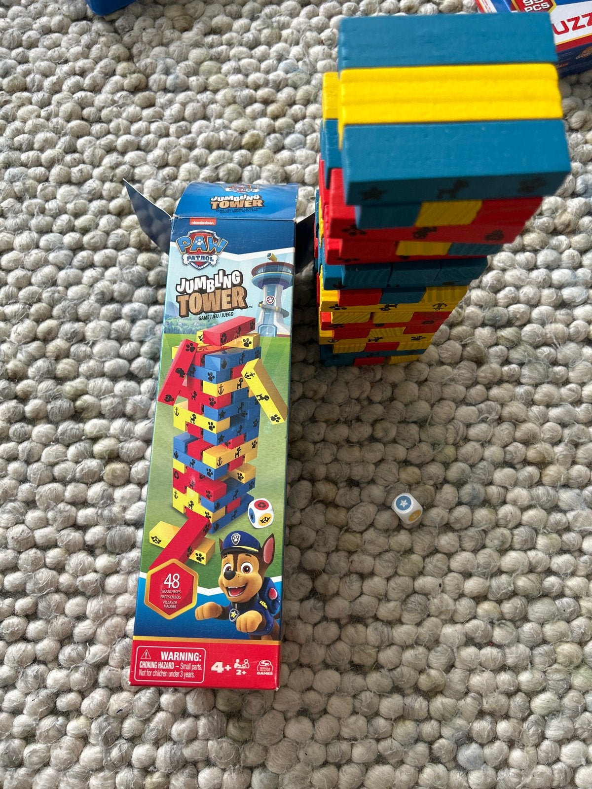 Paw Patrol Jumbling Tower - Stapelspel voor Kinderen, Ophalen of Verzenden, Zo goed als nieuw, Jongen of Meisje