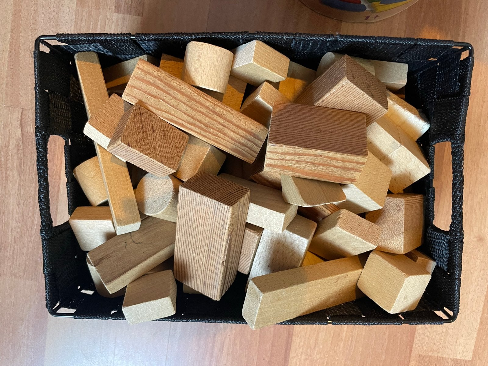 Houten blokken in doos, Ophalen, Gebruikt, Overige merken