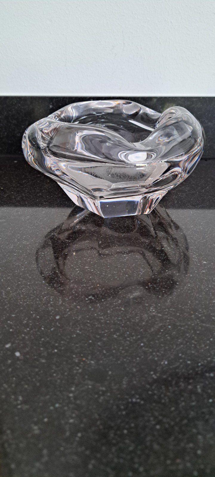 vintage jaren 70 zware glazen asbak, Antiek en Kunst, Antiek | Glas en Kristal, Ophalen of Verzenden