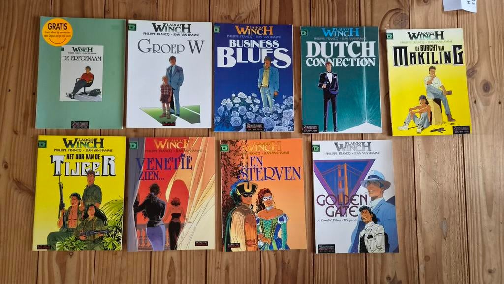 Largo Winch Stripboeken (9 delen), Boeken, Complete serie of reeks, Ophalen of Verzenden, Gelezen, Philippe Francq - Jean Van Hamme