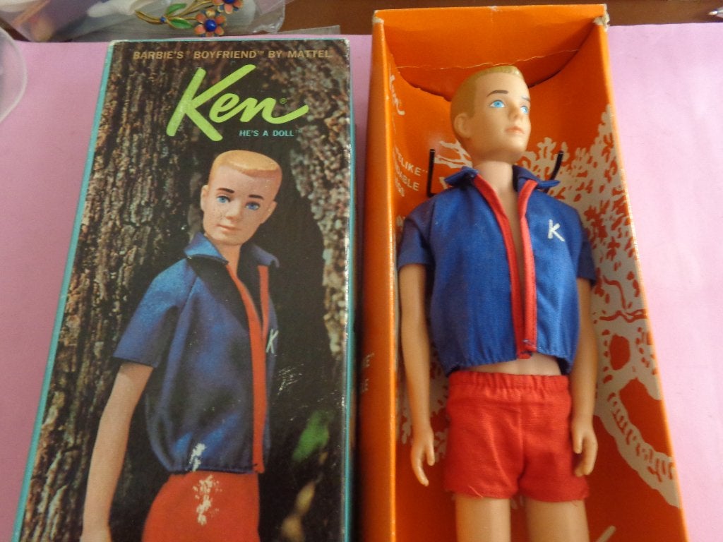 Barbie vintage Ken bendable legs in doos, Verzamelen, Ophalen of Verzenden, Gebruikt, Pop