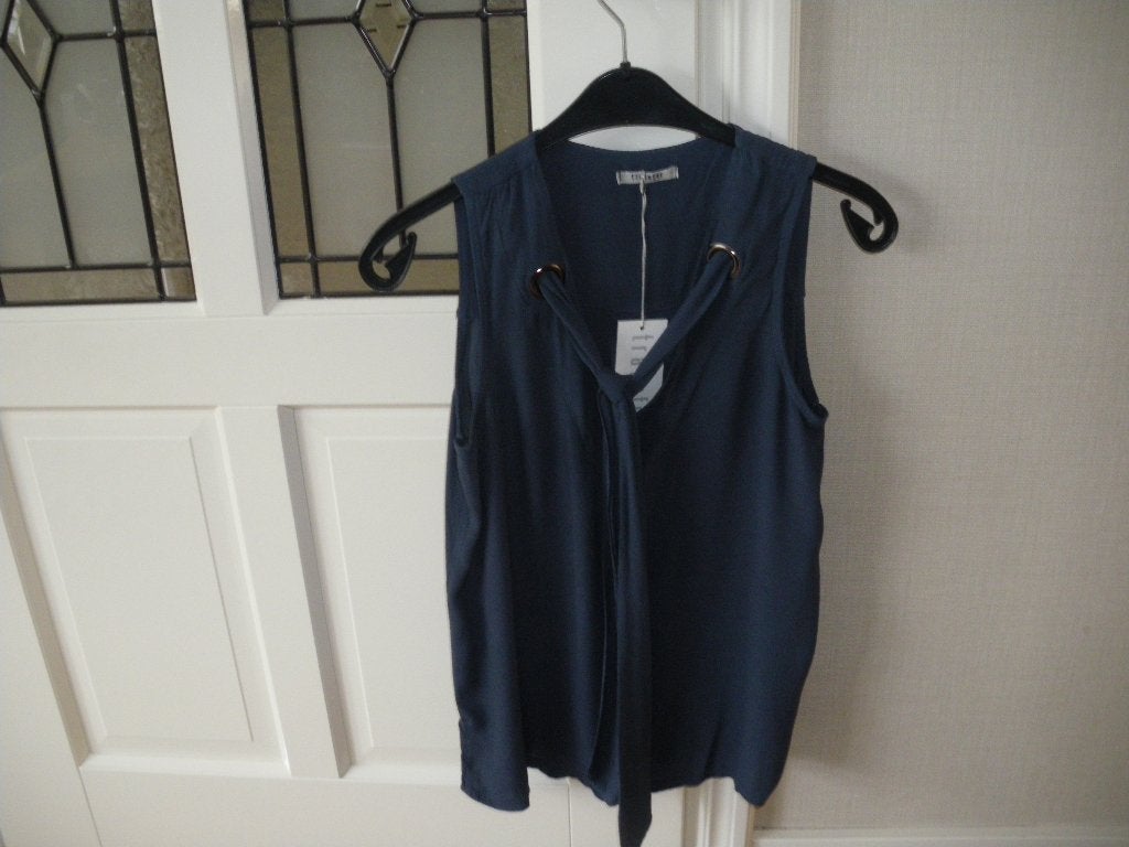 nieuw mooi blauw mouwloos zomer blousje 38/40 transfer, Kleding | Dames, Ophalen of Verzenden, Nieuw, Maat 38/40 (M), Blauw