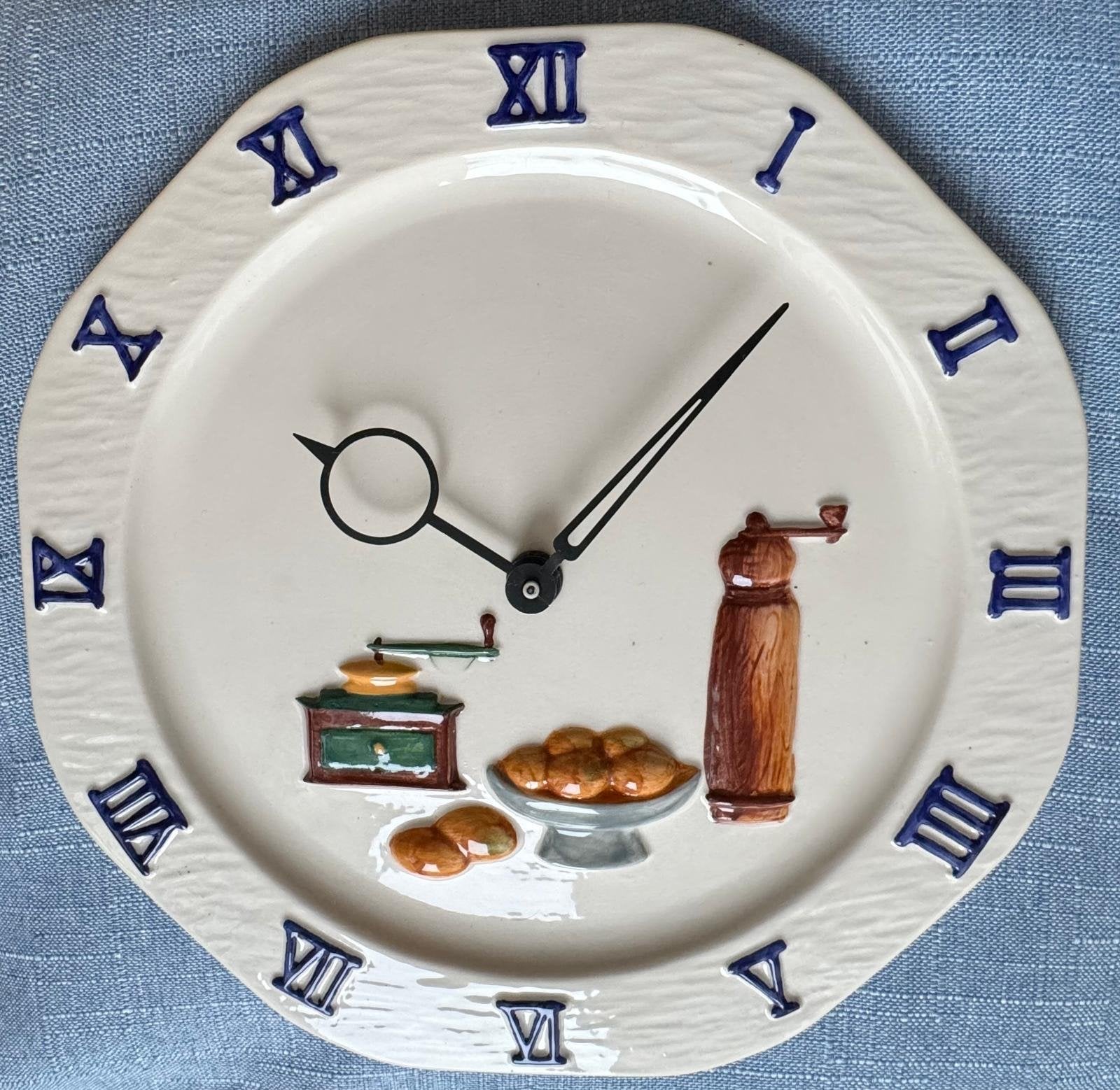 Werkende Porseleinen Klok - Keuken Decoratie, Ophalen of Verzenden