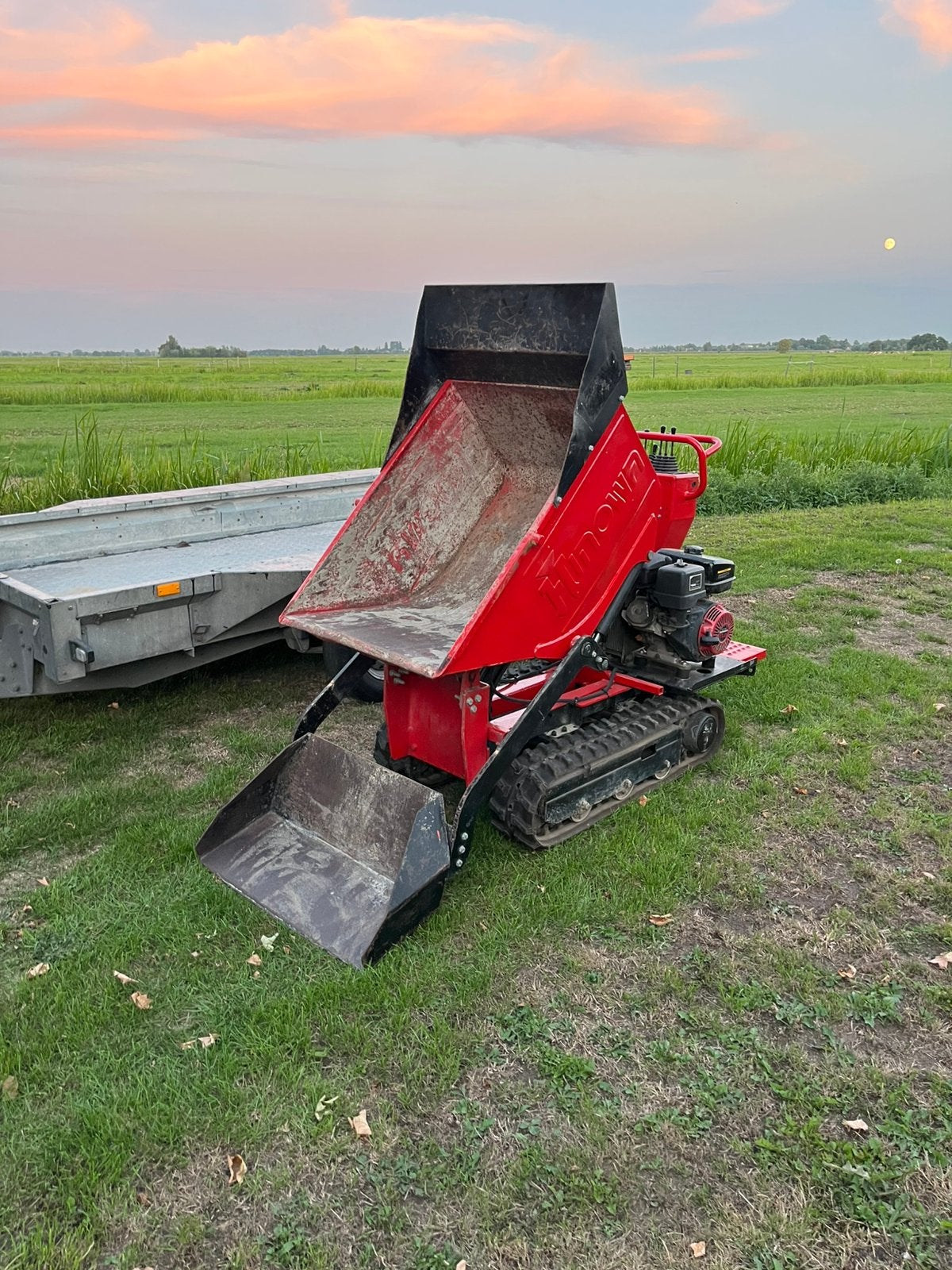 Hinowa hp1100 zelfladende rupsdumper met evt machinetranspor, Ophalen, Dumper